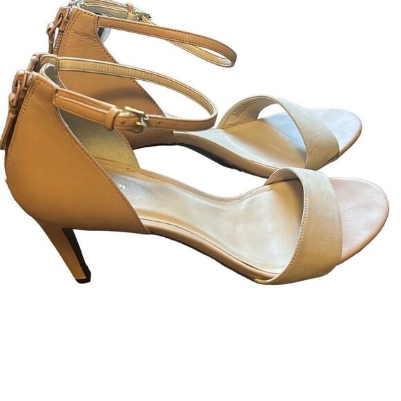 Cole Haan Women‎ Size 10B Nude Leather Ankle Strap Stiletto Sandals Heels - Picture 3 of 8